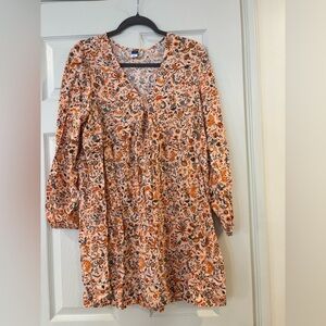 Floral Orange Dress OLD NAVY NWT Sz M